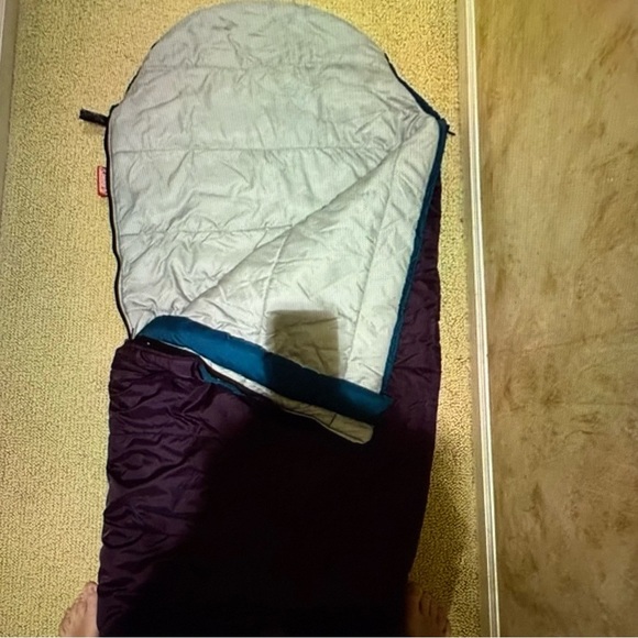 Coleman mummy style, sleeping bag, youth, color purple, 30 x 66 - Picture 2 of 12